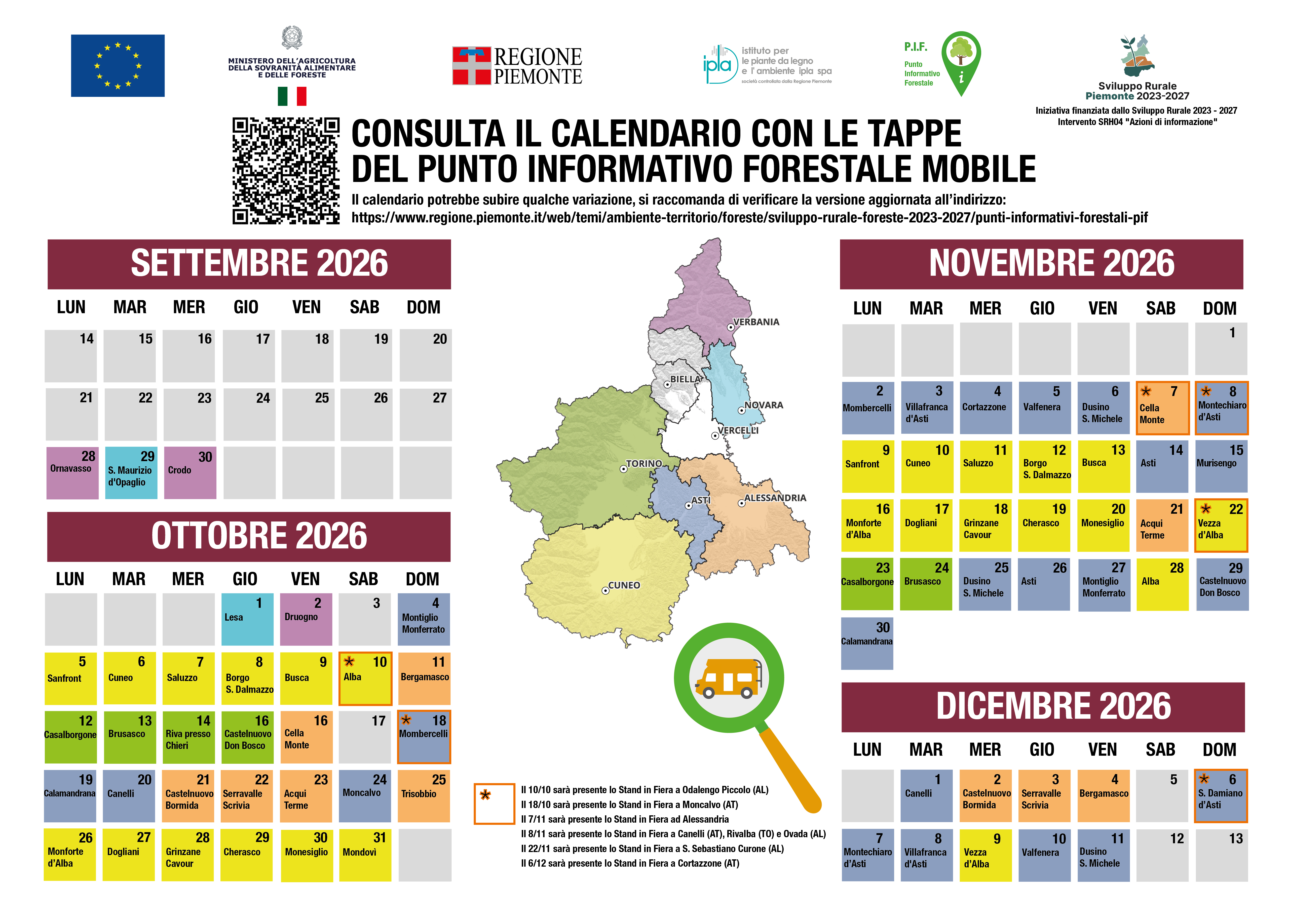 calendario settembre dicembre 2026